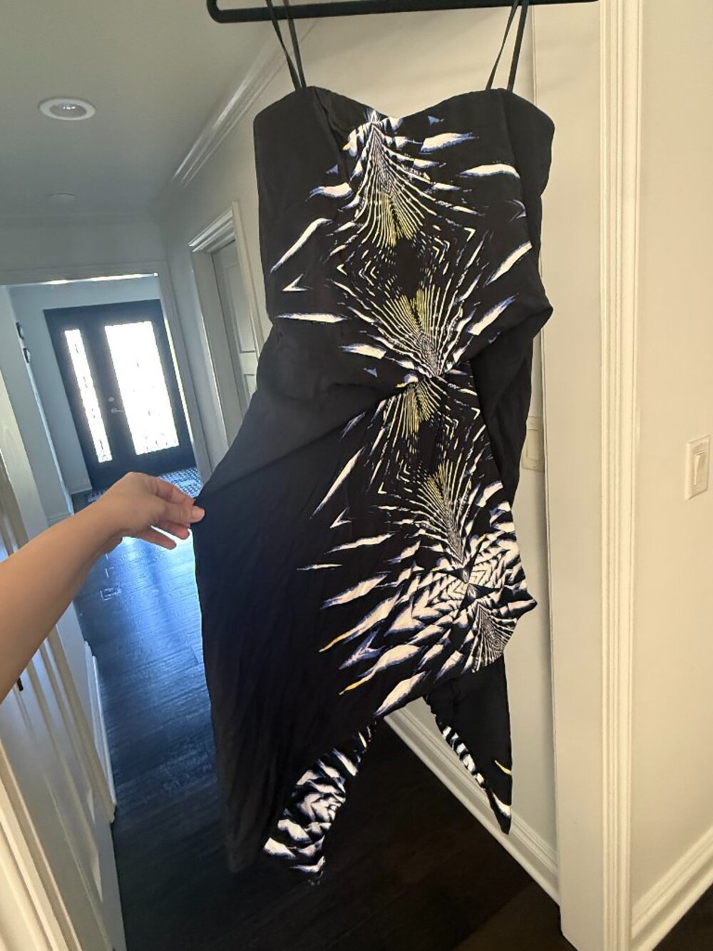 BCBGMaxAzria Strapless Silk Runway Dress